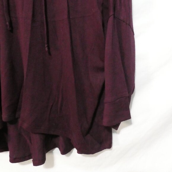 GEORGE | 1X | Stylish Burgundy Knit Lightweight Hoodie - Picture 9 of 15